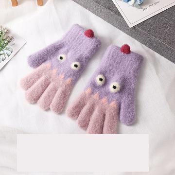 China Touch Screen Keep Warm Women Winter Five-finger Knitted Warm Mittens Er668 for sale