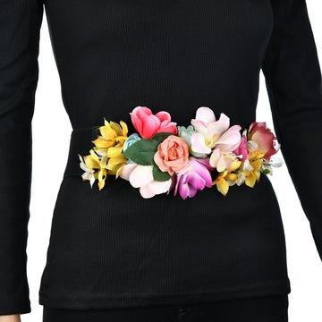 China Rose Flower Belt For Women Sweet, Ladies Wedding Bohemia Cloth Waist Belt Accessories Casual Belt Er518 for sale