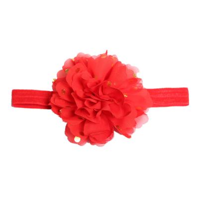 China Party Eralove Baby Kids Hair Band Chiffon Flower Headband For Girls Hair Accessories Floral Headwear for sale