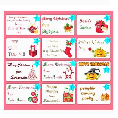 China Waterproof Personalized Christmas Gifts Label Sticky Tag Printed Custom Address Sticker for sale