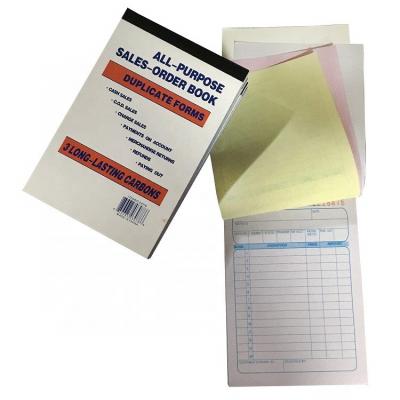 China Custom NCR A5 Double Receipt Invoice Book Carbonless Printing A5 Or Custom for sale