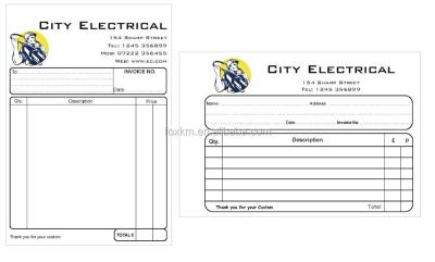 China Heiderberg A6 Personalized Invoice Book Double Receipt Pad NCR 2part Color Printing for sale