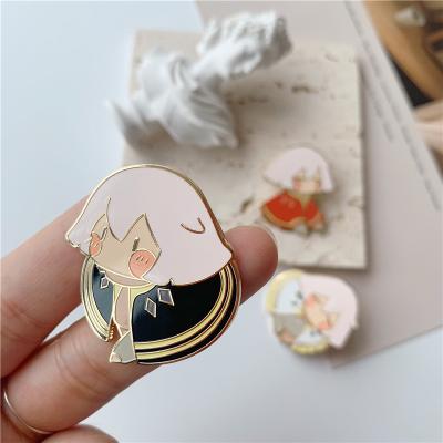 China Custom Hard Metal Art Anime Enamel Pins Hard Lapel American Pinstargifts Maker Badge for sale