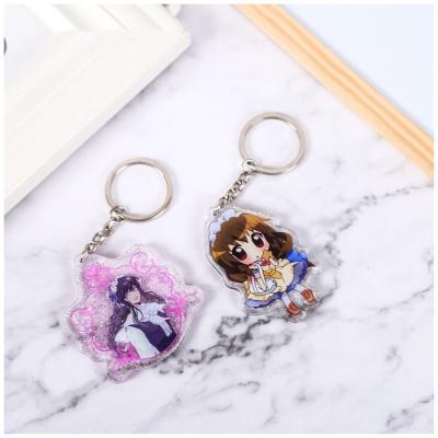 China Gifts Custom Low MOQ Acrylic Key Chain Online Glitter Key Chain For Party Favors for sale