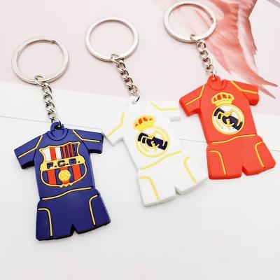 China Promotion Gift Football Key Chain Soccer Team Jersey PVC Custom for sale