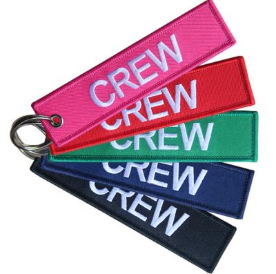 China Fashional Souvenir Shape Logo Patch Tag Key Chain Gifts Personalized Custom Embroidery Embroidered Key Chain for sale