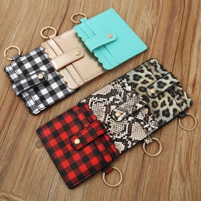 China Leopard Print Leather Chains Promotion Gift Wholesale PU Key Branch Bank Card Master Bag for sale