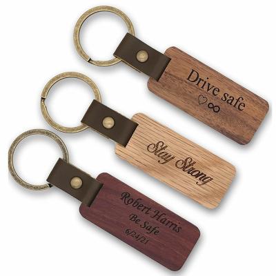 China Fashional Keepsake Gifts Custom Personalized Name Key Chain Wooden Wholesale Wooden Blanks for sale