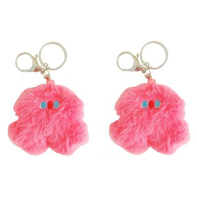 China 2021 Cute Pompom Plush Fashional Souvenir Gifts Promotion Gift Soft Key Furball Chain for sale