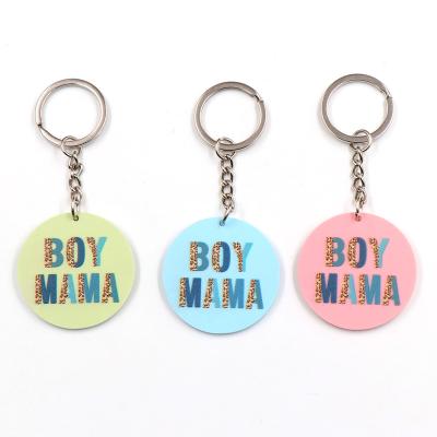 China All Custom Plastic Key Chain Charms Holographic Custom Printed Clear Acrylic Key Chain for sale