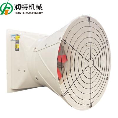 China Pig Farm QiluRunte Good Selling 18 Inch 660 Wall Flap Model Fiberglass Frp Cone Axial Exhaust Fan for sale