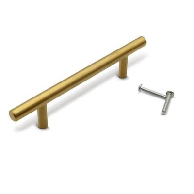 China High Quality Solid Material Kitchen T Bar Pull Handle Brass Cabinet Drawer Gold SS for sale