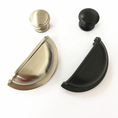 China KNOB PULL / S1435 - Modern Furniture Hardware CUP S1419 Sideboard Round Knob And Cup Bin Pull Handle for sale