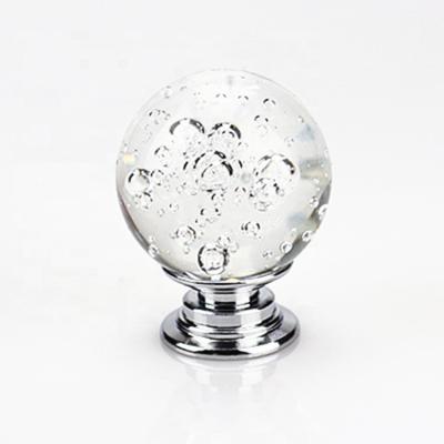 China Cabinet CHINA FACTORY SUPPLR BUBBLE BALL CLEAR ROCK GLASS DOOR KNOB for sale