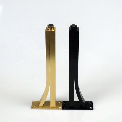 China Firm Cabinet Cabinet Furniture Aluminum Brass Gold And Black Support Leg Feet for sale