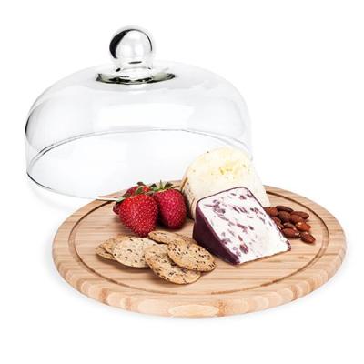 China Sustainable Bamboo Cheese Board With Dome By Real For Party for sale