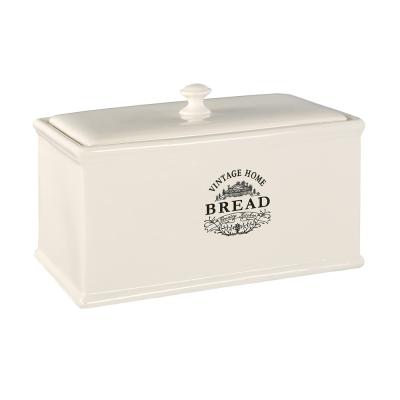 China Freshness Preservation Old Household Ceramic Bread Box , Square Ceramic Bread Box for sale