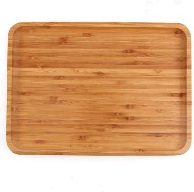 China Sustainable Bamboo Dishes , 1 Pack Cheese Plates Coffee Tea Serving Trays Fruit Trays Party Dinner Dishes Sour Candy Tray 9.8 x 5.5 x 0.8 in for sale