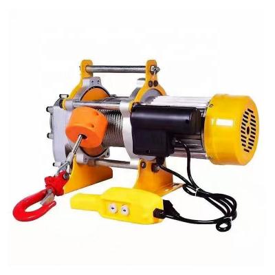 China Lifting Goods Cable Pulling Hoist Wire Rope Chain Electric Hoist Small Electric Hoist 500kg for sale