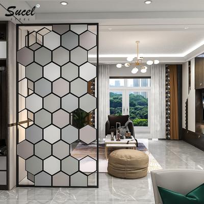 China Durable SUCEL 316L Metal Decor Stainless Steel Woven Screen For Hotel Restaurant Wall Divider Partition for sale