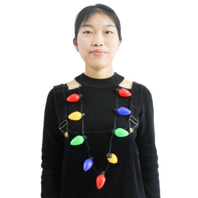 China Hot Seller Led Flashing Light Bulb Picosecond Party Christmas Necklace for sale