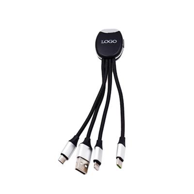 China Type-c portable fast charging mobile phone data micro 8pin 3 in 1 usb cable for sale