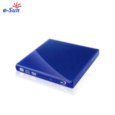 China Newest USB 2.0 External Ultraslim Blue Light Blue Ray External SATA DVD Burner Drive Writer for sale