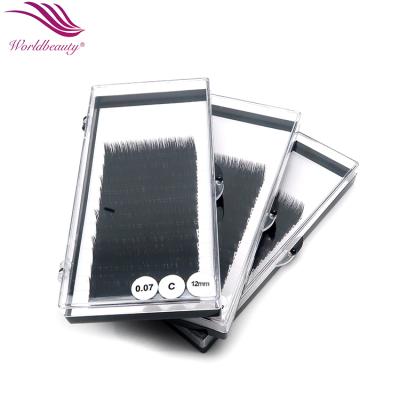 China Worldbeauty OEM ODM Natural Soft High Quality Custom Easy Wick Extension Tray Fan Wick Extensions for sale