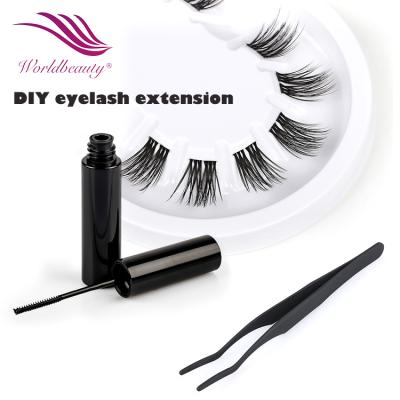 China Kelly Lash Days Home Softer Lasheswholesale Private Label Pre-Cut 10 Segments Group DIY Eyelashes Set for sale