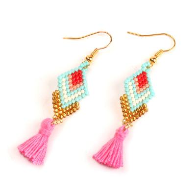 China Japanese BOHEMIA delica miyuki beads simple earrings jewelry fashion tassel earrings for sale