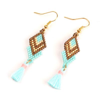 China Japanese BOHEMIA Miyuki Beads Earrings Jewelry Fashion Seed Bead Tassel Earring for sale