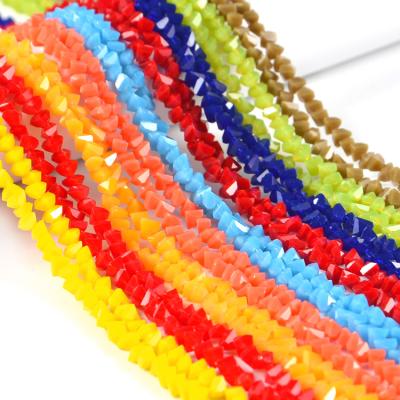 China New Shape High Quality Glass Beads Triangle Beads Environmental Inspection Jewelry Style Glass Crystal Beads for sale