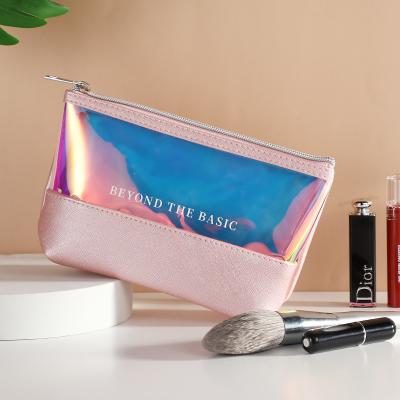 China Fashion clear tpu girls pink makeup bag women cosmetic travel zipper custom bags for sale