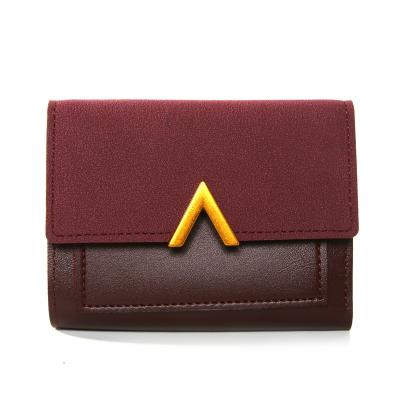 China Metal waterproof minimalist ladies purse wallet design rfid women leather wallet for sale