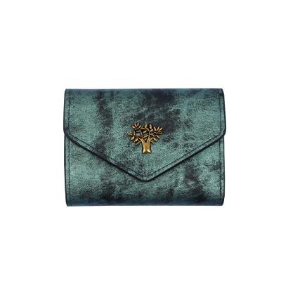 China Mini Folding Tree RFID Wallet Ladies Clutch PU Leather Wallet Waterproof Purse for sale