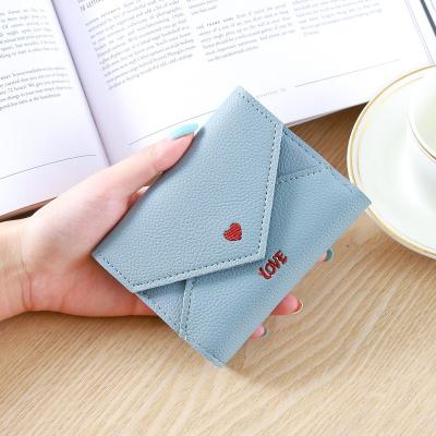 China Cute Girls Women Heart Waterproof Purse Pink Wallet Kids Pu Leather RFID Bag Purse for sale