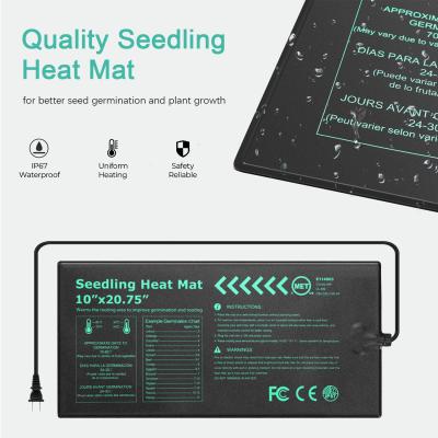 China Black Hydroponic Heating Pad Waterproof Durable Seed Germination Mat 10