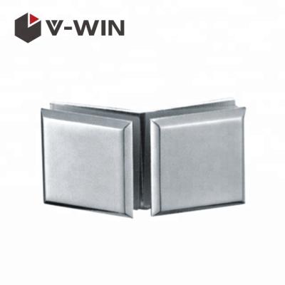 China Glass Clamp 135 Degree Chrome Polished Stainless Steel Beveled Glass Clamp for sale