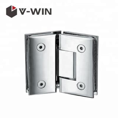 China Glass Clamp 135 Degree Curved Type Heavy Duty Glass Shower Hinge vw-zagc-303 for sale