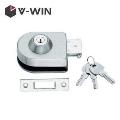 China Stainless Steel # 201 Stainless Steel Glass Door Lock With Key for sale