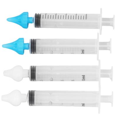 China Silicone+PP Baby Nasal Syringe 10ml Ear Wax Syringe Nasal Aspirator Silicone Nasal Syringe Lavagem for sale