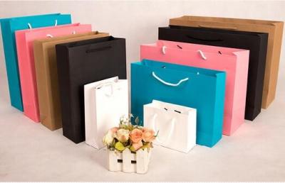 China paper shopping bag laminated paper shopping bag any size any color for sale