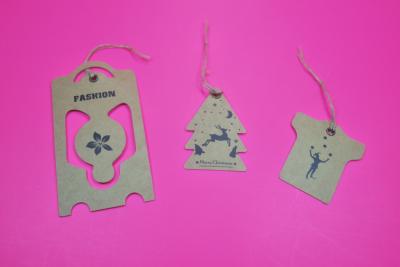 China kraft paper hang tag art paper tag customize shape size and any color for sale