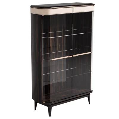 China Modern New Arrival Tempered Glass Storage Chest Metal Storage Display Cabinet For Bedroom for sale