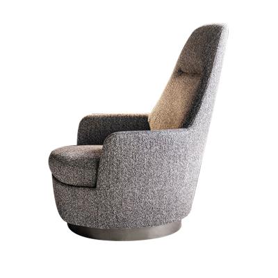 China High quality comfortable comfortable luxury modern simple rotating simple hotel model living room room chair backrest sofa chair for sale