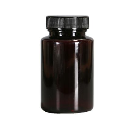 China Black Anti Theft Solid Cap Medicine Tea Powder Plastic Bottle for sale