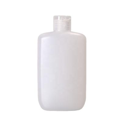 China Personal Care HDPE 100ml Emulsion Bottle Extruded Round Bottle Face Cream Plastic Flat Bottle for sale