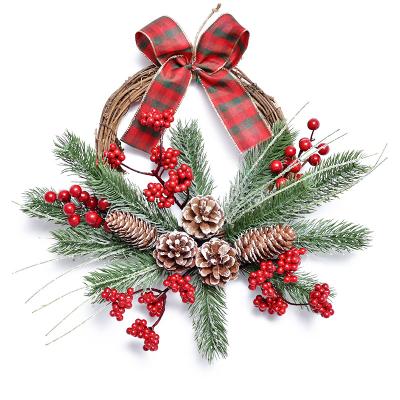 China Wholesale Christamas Home Decor Decoration Supplies Advent Wreath Christmas Circle Christmas Wreath for sale