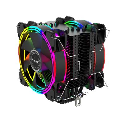 China ALSEYE H120D RGB CPU Air Cooler Fan 12025mm PWM 4 Pin 6 Heat Pipes Cooler for sale