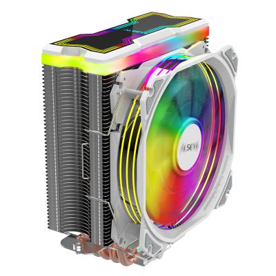 China Computer Case Alseye M120W RGB CPU Cooler 120mm 1 PC Color Case Fan 120mm White Air Cooler for sale